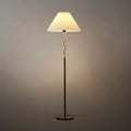 Minimalist Metal & Fabric Floor Lamp -- Black&White for Living Room/Bedroom - Flindria