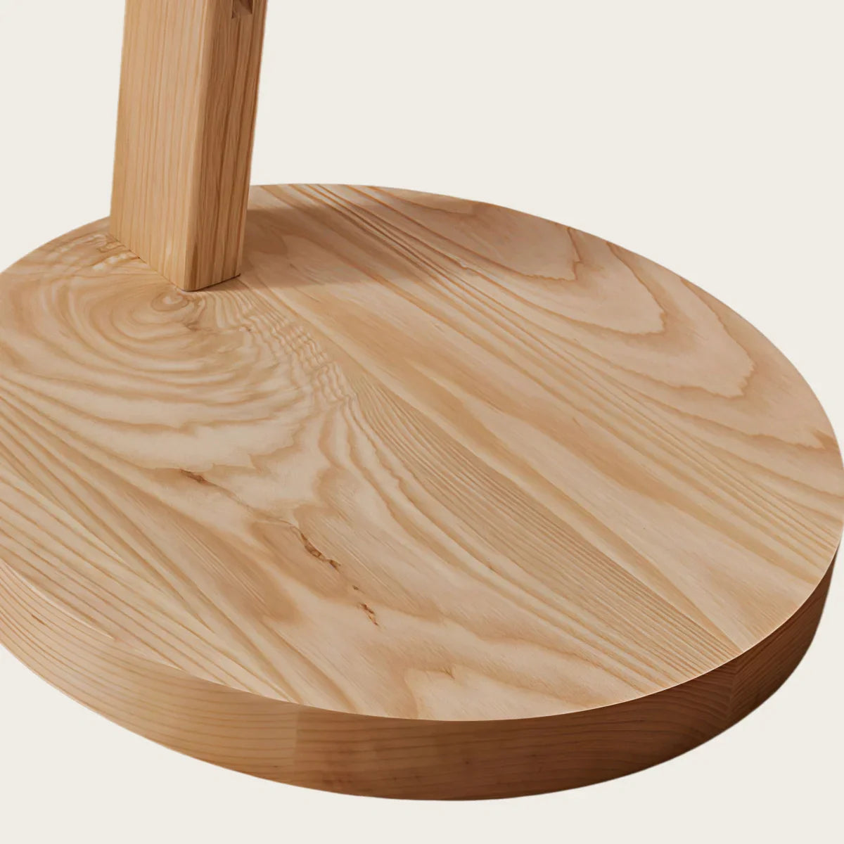 Nordic Floor Lamp – Wood Log with Hooded Shade for Living Room - Flindria