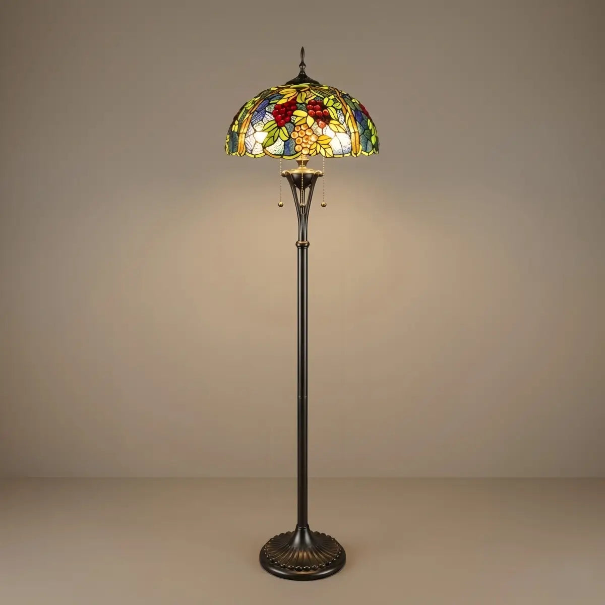 Lampadaire vintage Mahara en métal – Design grappes colorées pour salon - Flindria