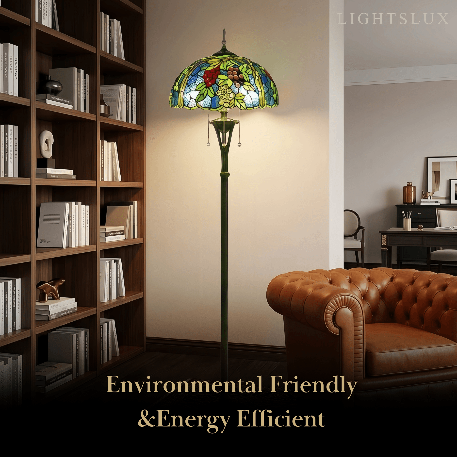 Lampadaire vintage Mahara en métal – Design grappes colorées pour salon - Flindria