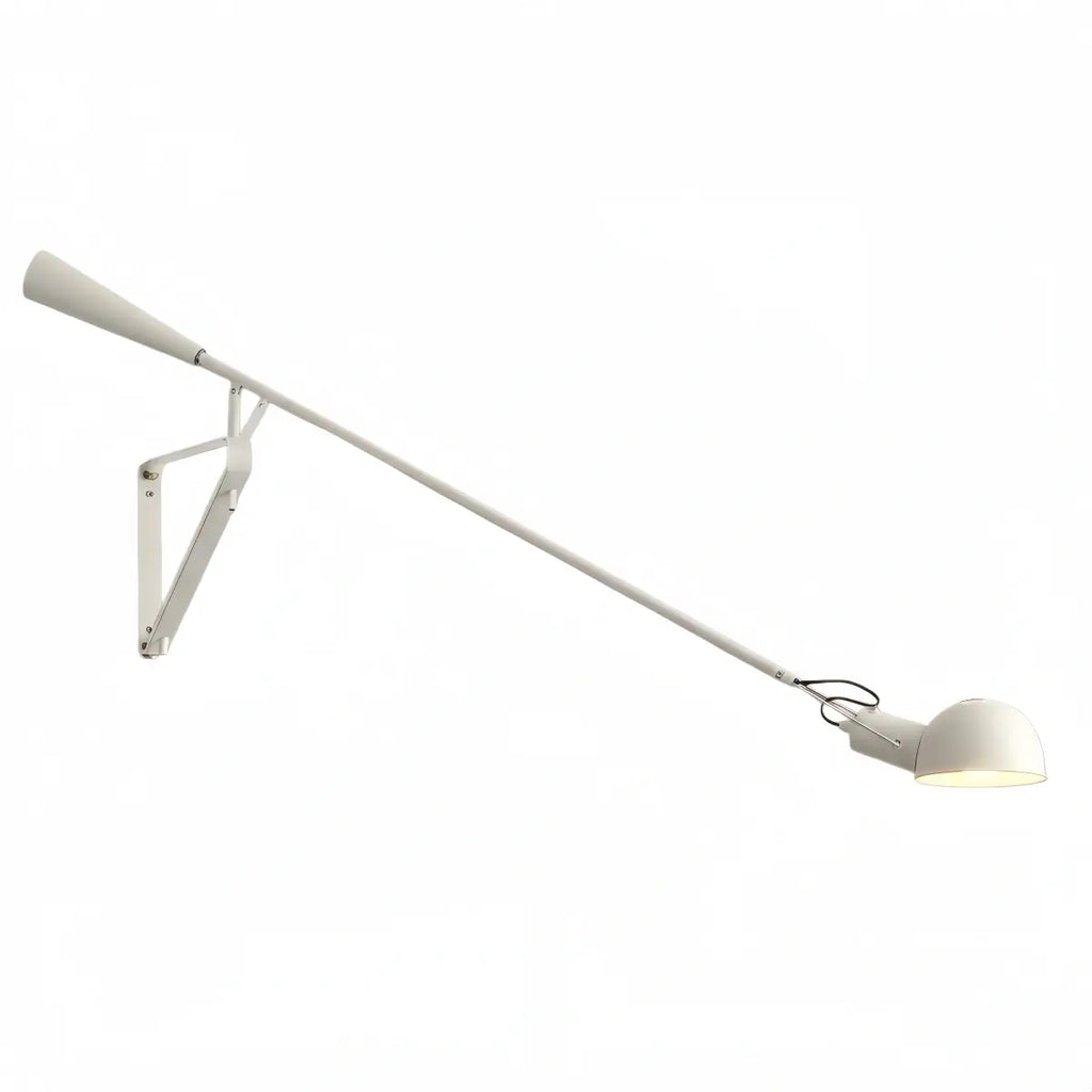 Minimalist Black Wall Lamp-Metal Long Swing Adjustable Arm Living Room/Bedroom - Flindria