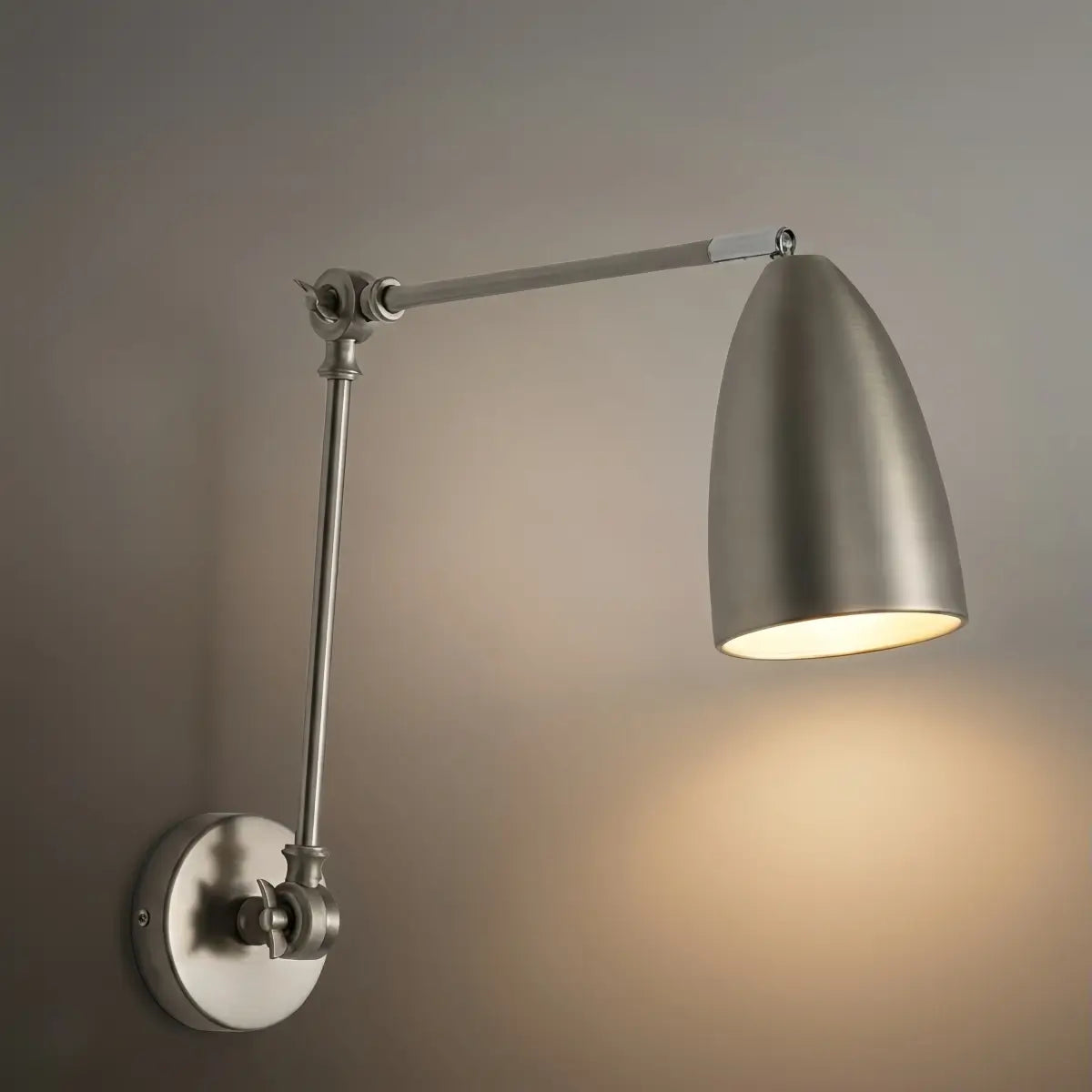 Lámpara de pared ajustable industrial - Metal negro/blanco/níquel para sala - Flindria