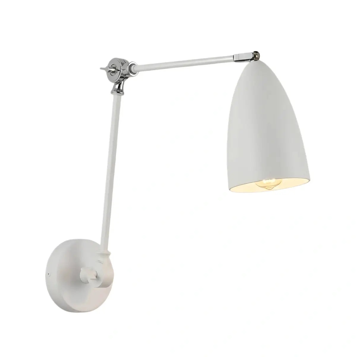 Lámpara de pared ajustable industrial - Metal negro/blanco/níquel para sala - Flindria