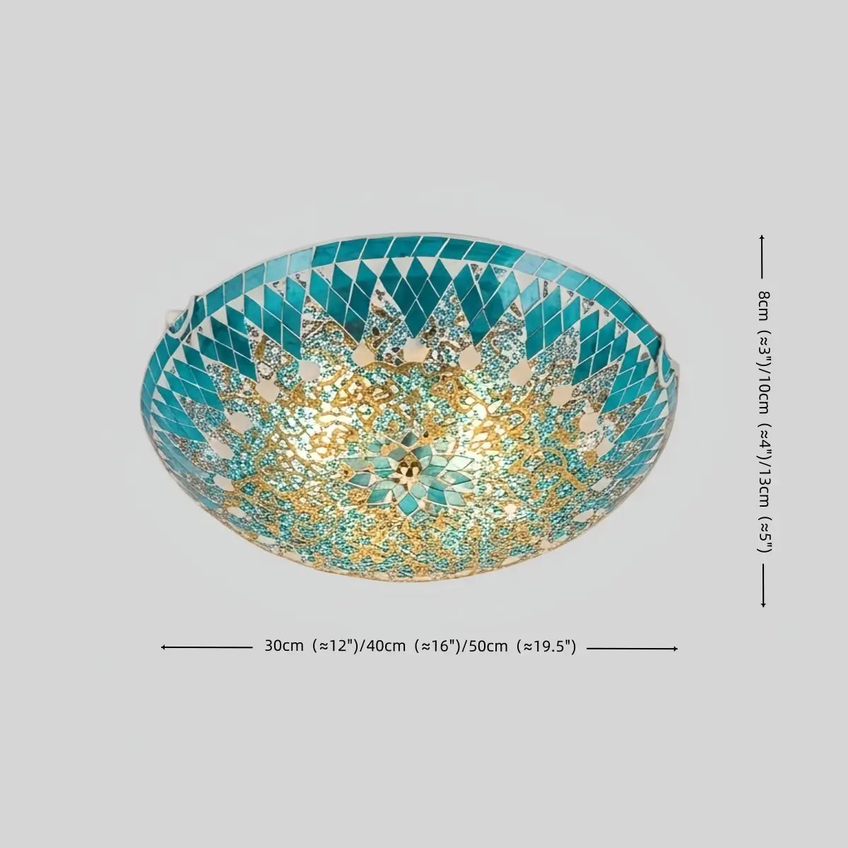 Mahara mid-century plafondlamp - wit/geel/blauw metaal & glas voor slaapkamer - Flindria