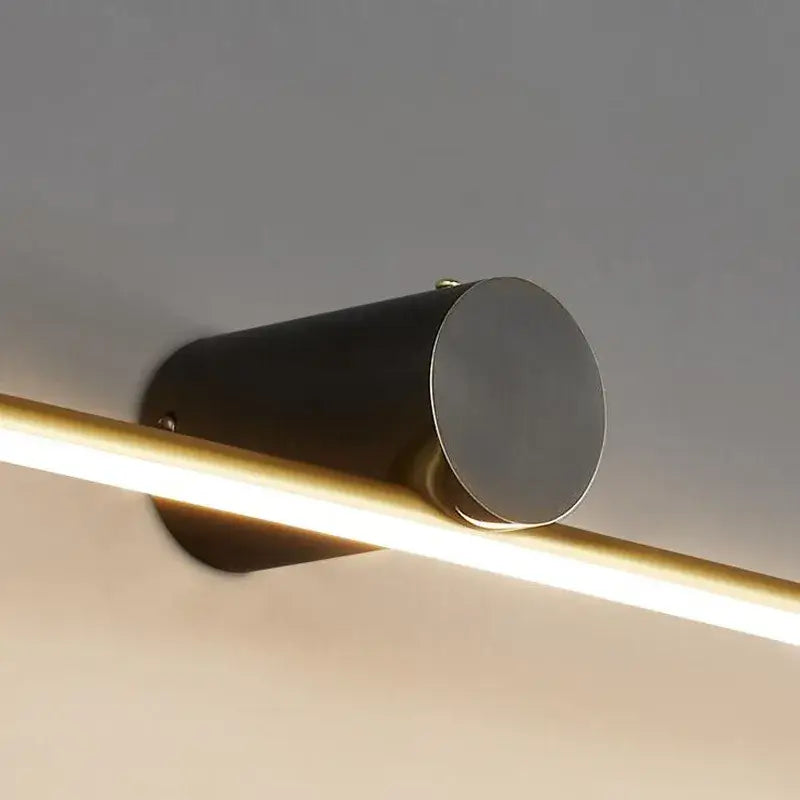 Minimalist Linear LED Ceiling Light – Black/White Metal for Hallway/Living Room - Flindria
