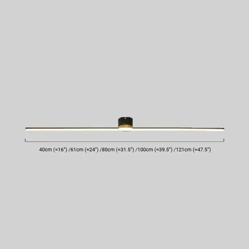 Minimalist Linear LED Ceiling Light – Black/White Metal for Hallway/Living Room - Flindria
