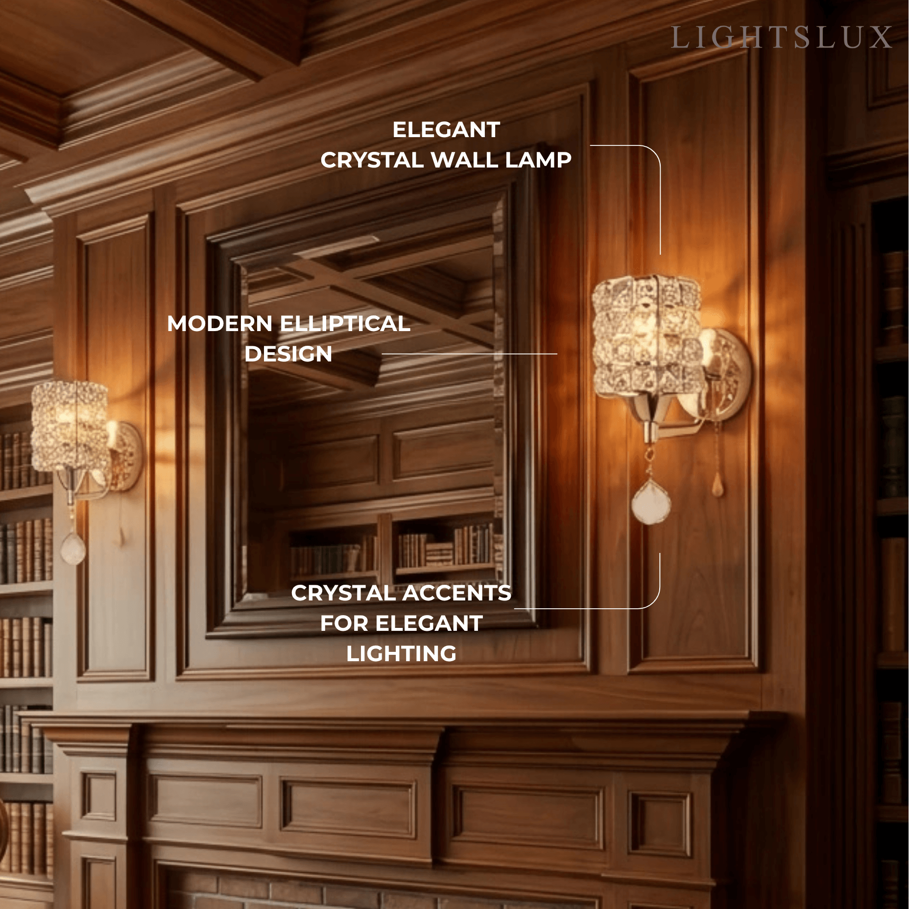 Lámpara de pared moderna de cristal — Cilindro de metal dorado/cromo LED para sala de estar - Flindria