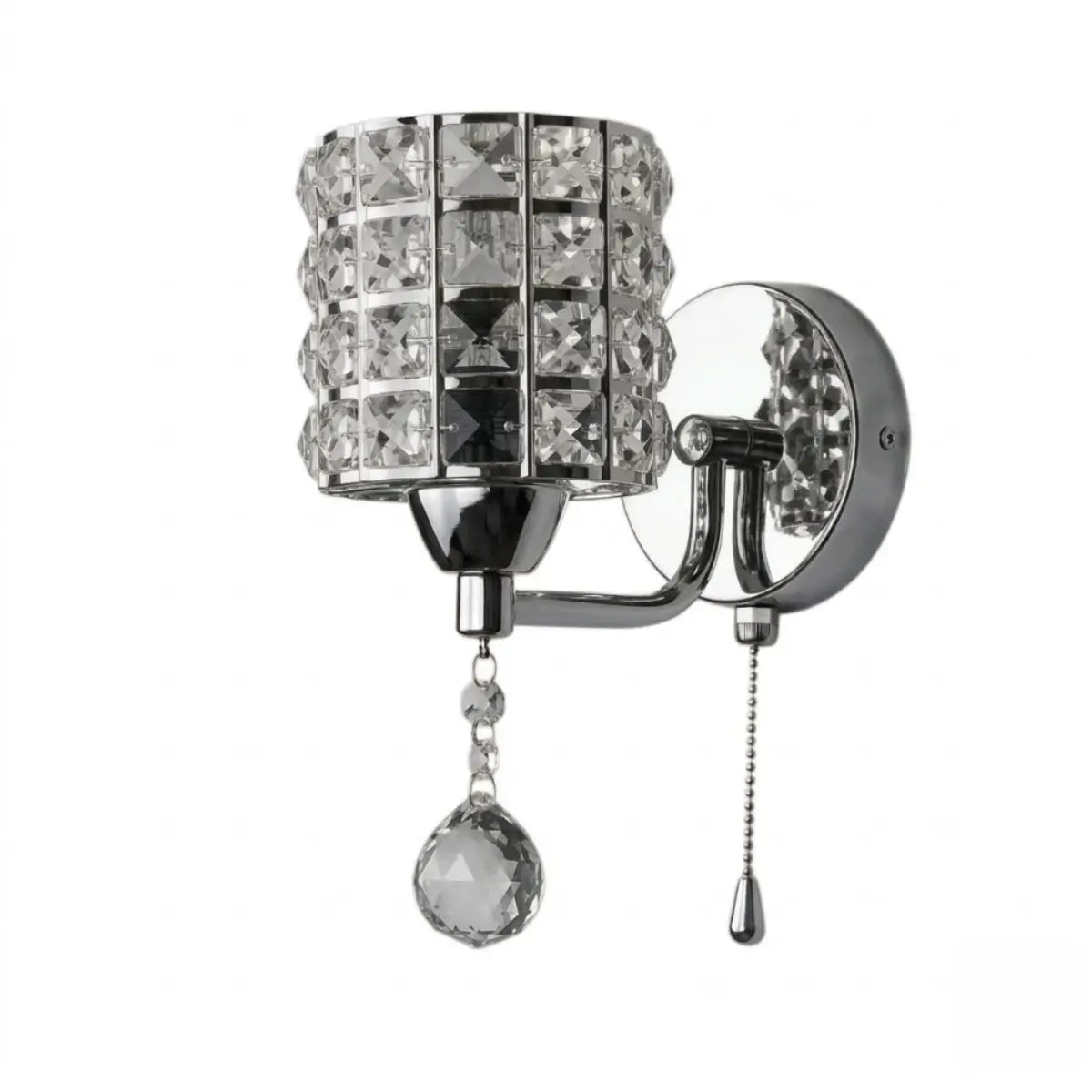 Lámpara de pared moderna de cristal — Cilindro de metal dorado/cromo LED para sala de estar - Flindria