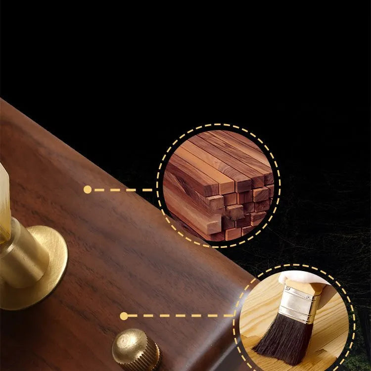 Minimalist LED Vanity Light - IP44 Walnut Wood Linear for Bathroom/Bedroom - Flindria