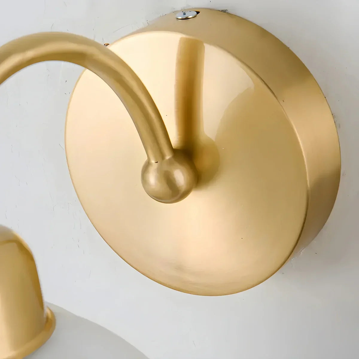 Modern  Gold Floral Wall Lamp – Metal/Glass Fixture for Bedroom - Flindria
