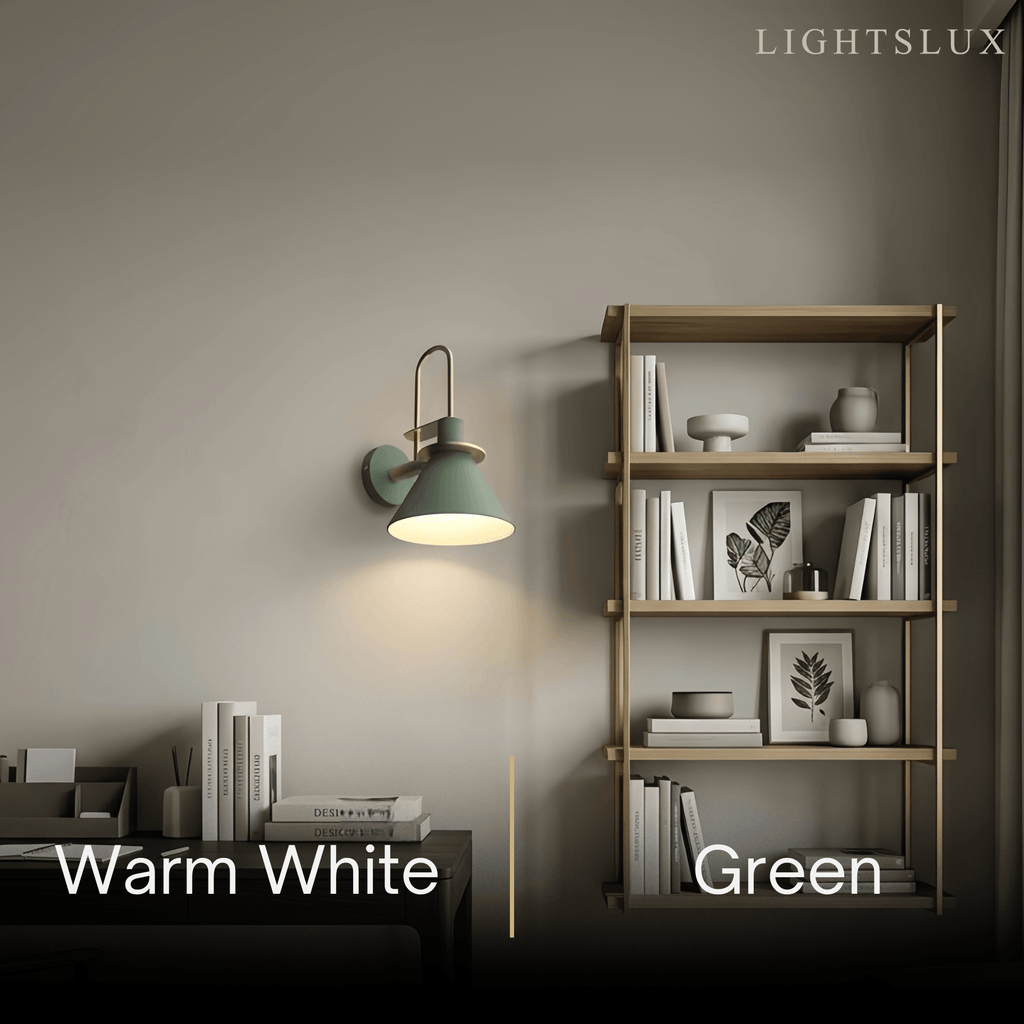 Nordic Conical Wall Lamp - Metal for Living Room/Bedroom - Flindria