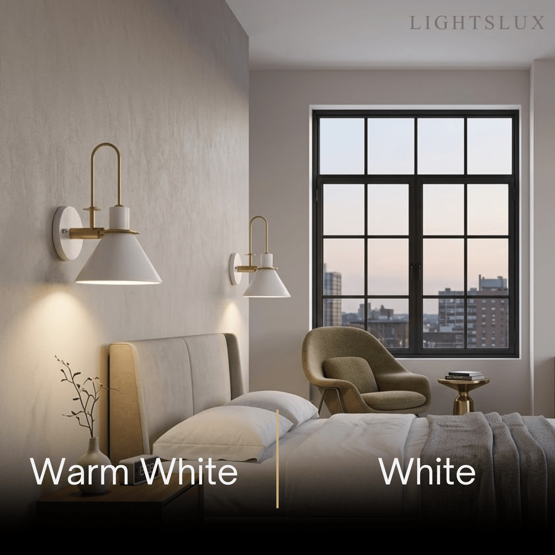 Nordic Conical Wall Lamp - Metal for Living Room/Bedroom - Flindria