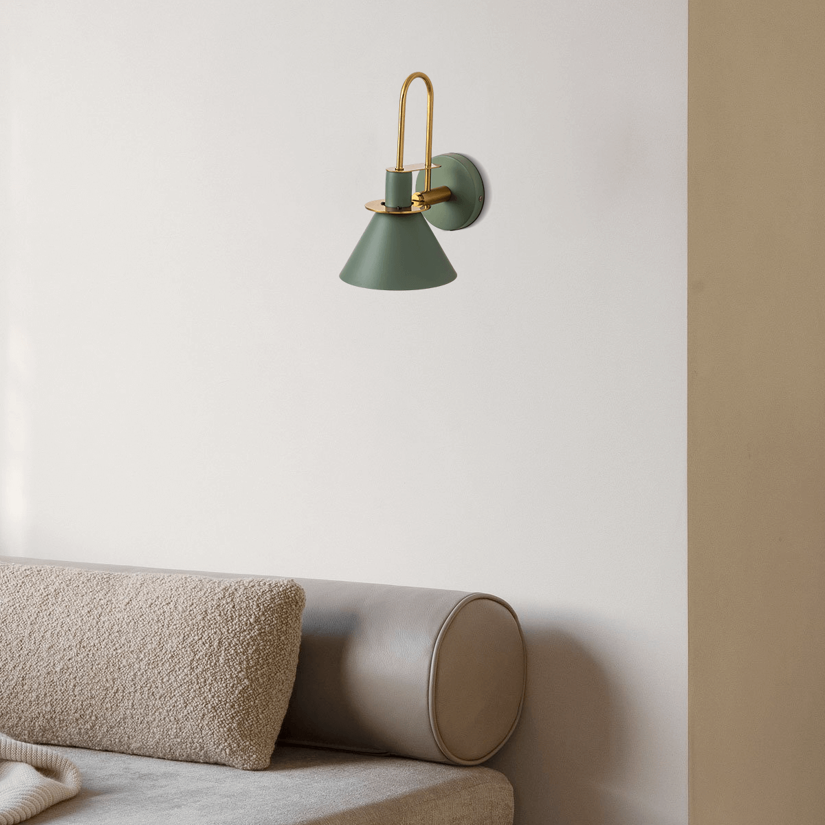 Nordic Conical Wall Lamp - Metal for Living Room/Bedroom - Flindria
