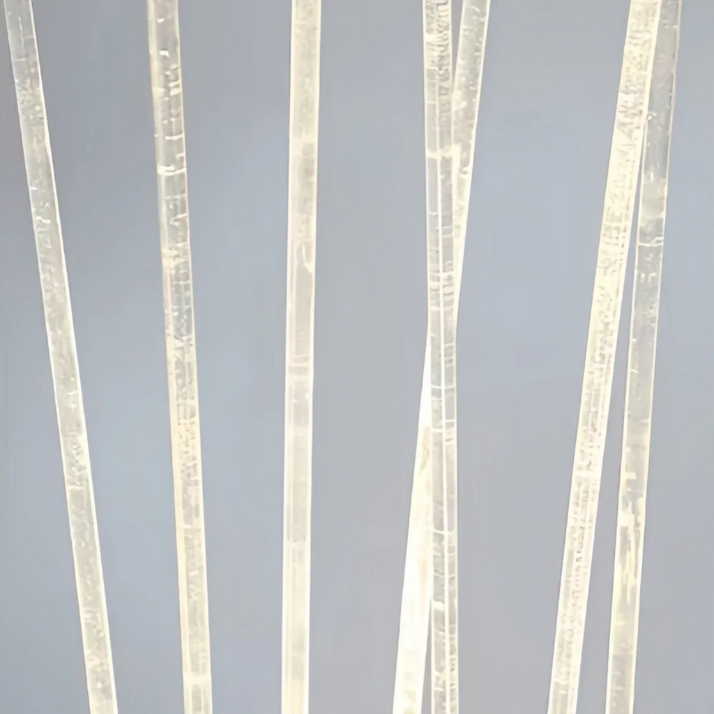 Art Deco Optical Fiber LED Path Light - Clear Metal Ground Light for Garden - Flindria