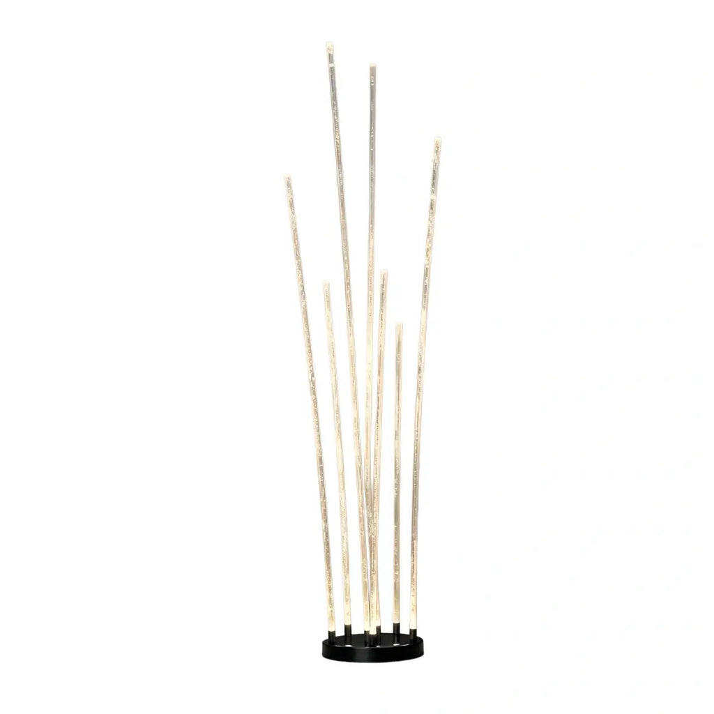 Art Deco Optical Fiber LED Path Light - Clear Metal Ground Light for Garden - Flindria