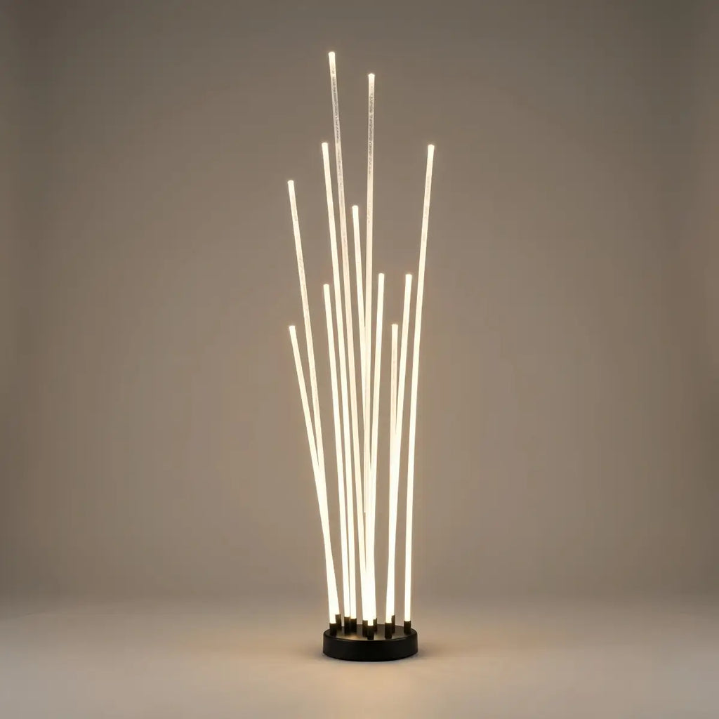 Art Deco Optical Fiber LED Path Light - Clear Metal Ground Light for Garden - Flindria