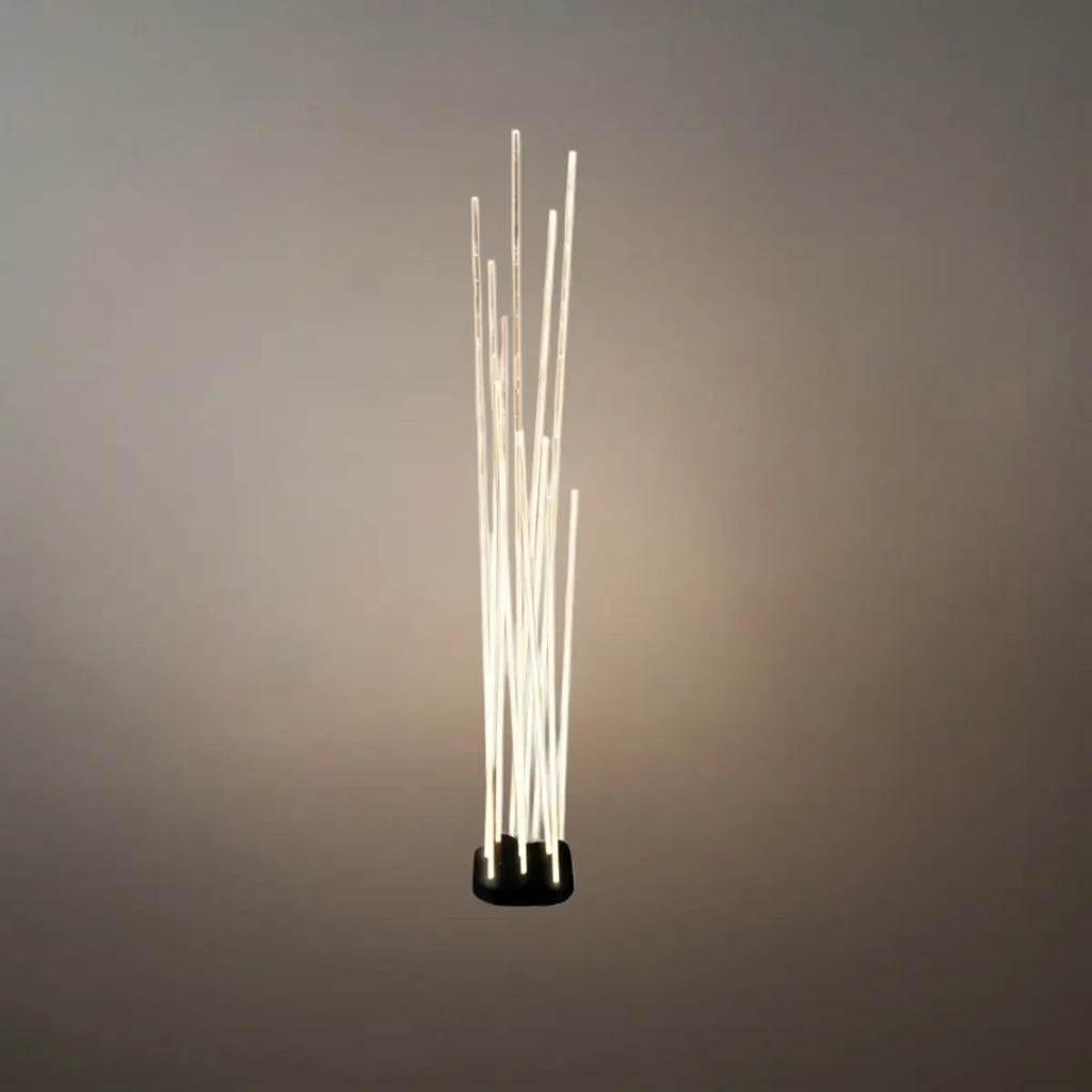 Art Deco Optical Fiber LED Path Light - Clear Metal Ground Light for Garden - Flindria