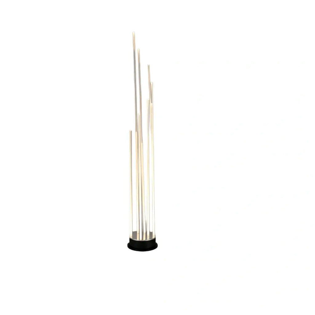 Art Deco Optical Fiber LED Path Light - Clear Metal Ground Light for Garden - Flindria