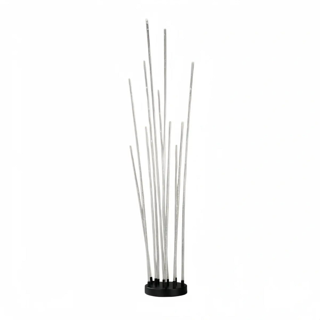 Art Deco Optical Fiber LED Path Light - Clear Metal Ground Light for Garden - Flindria