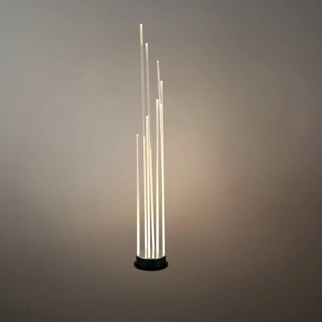 Art Deco Optical Fiber LED Path Light - Clear Metal Ground Light for Garden - Flindria