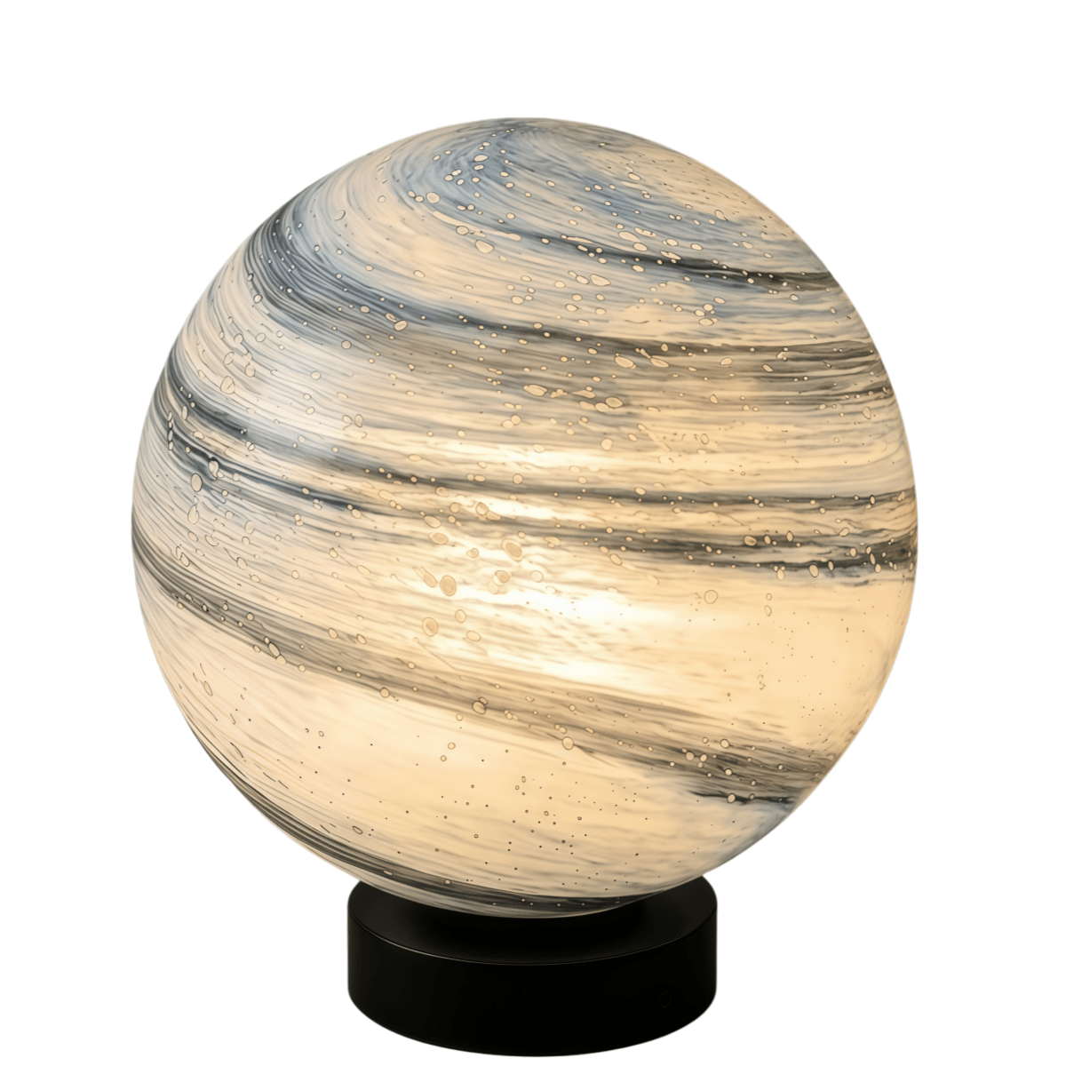 Art Deco Globe Outdoor Post Light – Moon-Shaped Metal/Glass Solar Pillar Lamp - Flindria