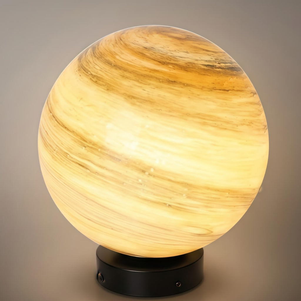 Art Deco Globe Outdoor Post Light – Moon-Shaped Metal/Glass Solar Pillar Lamp - Flindria