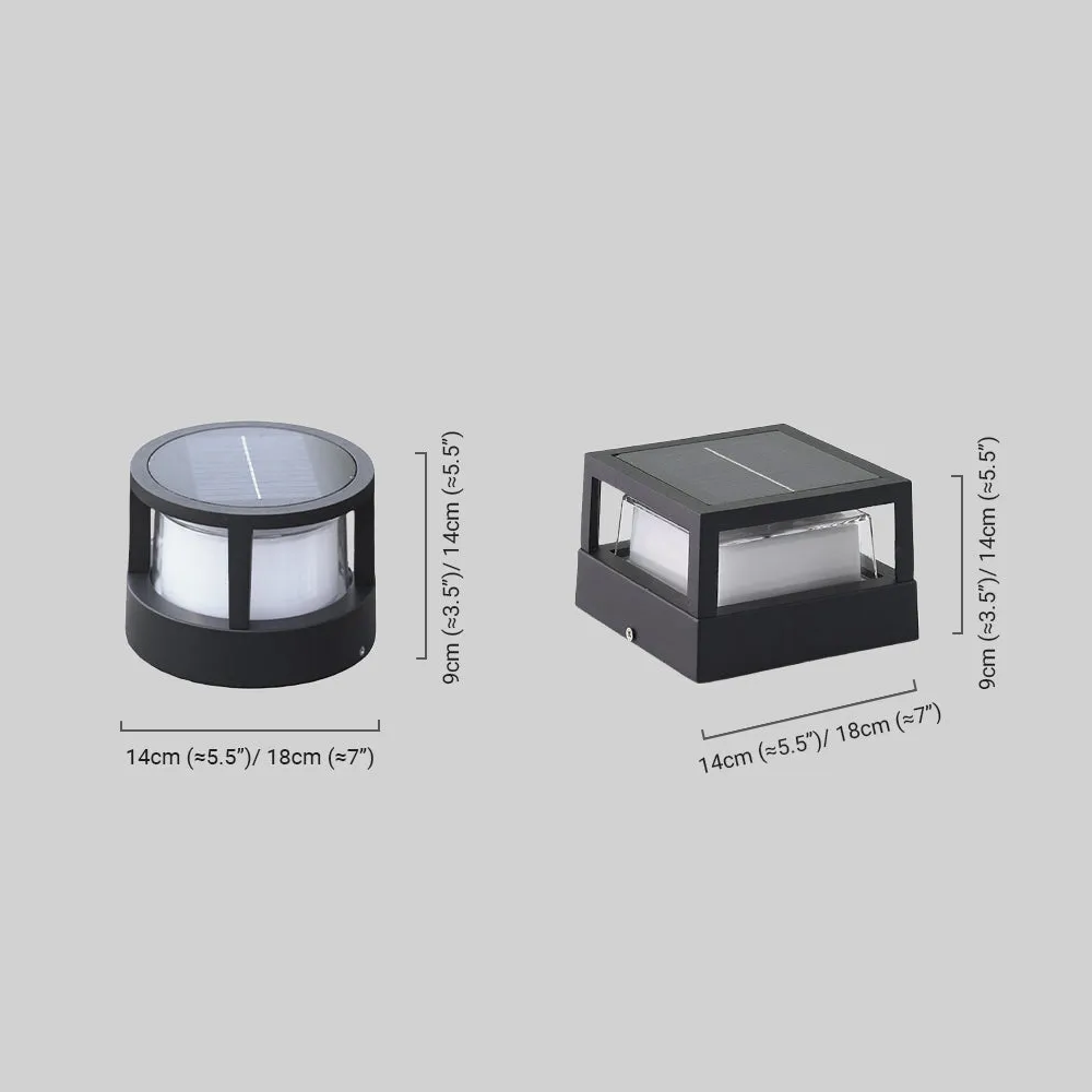 Moderní kovová venkovní lampa – černý design krychle a válce - Flindria