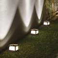 Moderní kovová venkovní lampa – černý design krychle a válce - Flindria