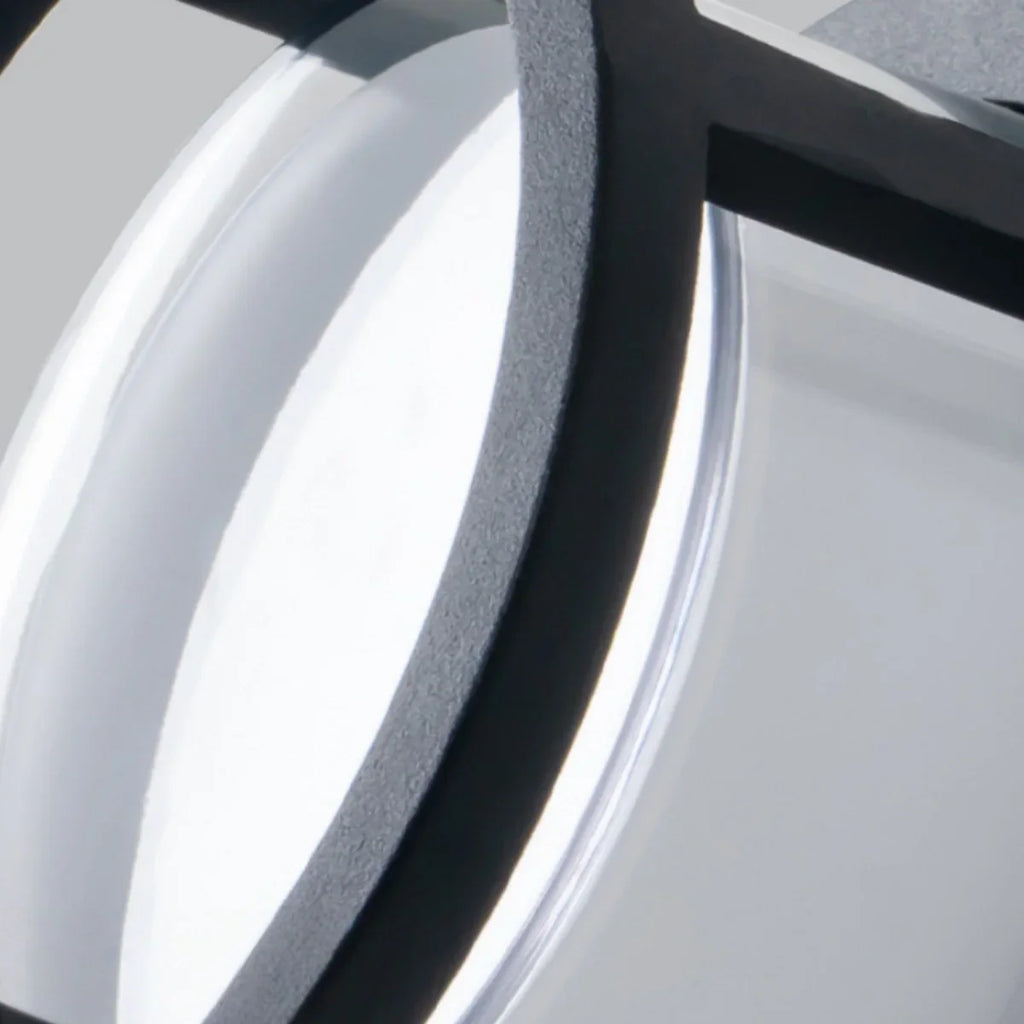 Moderní kovová venkovní lampa – černý design krychle a válce - Flindria