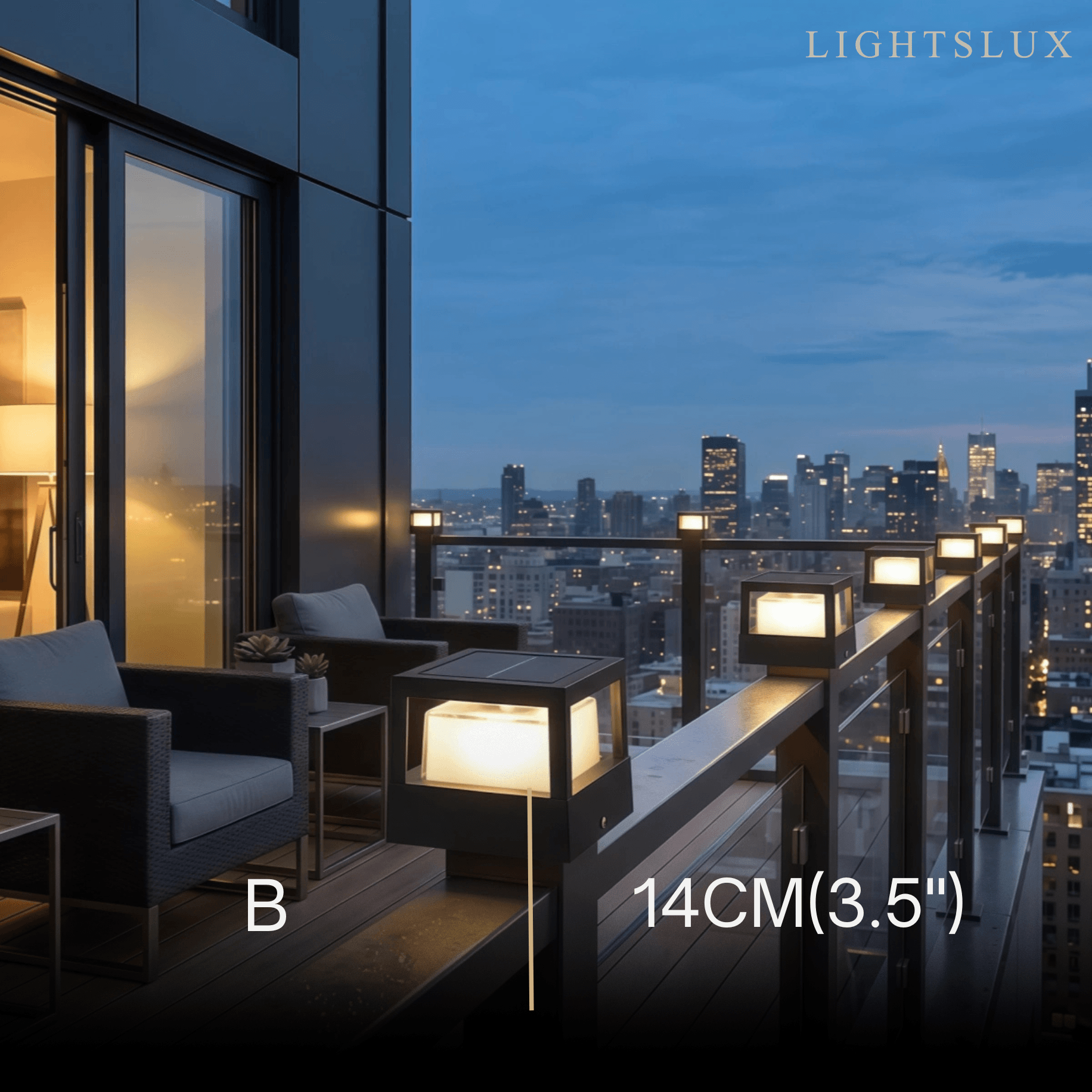 Moderní kovová venkovní lampa – černý design krychle a válce - Flindria