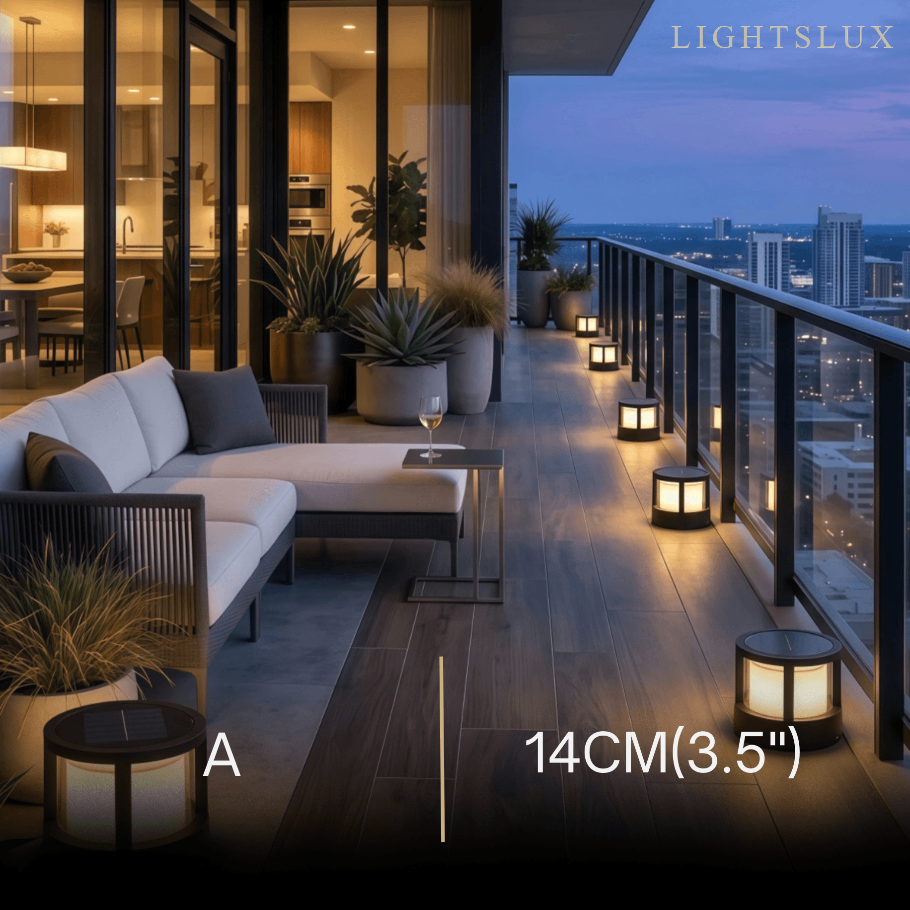 Moderní kovová venkovní lampa – černý design krychle a válce - Flindria