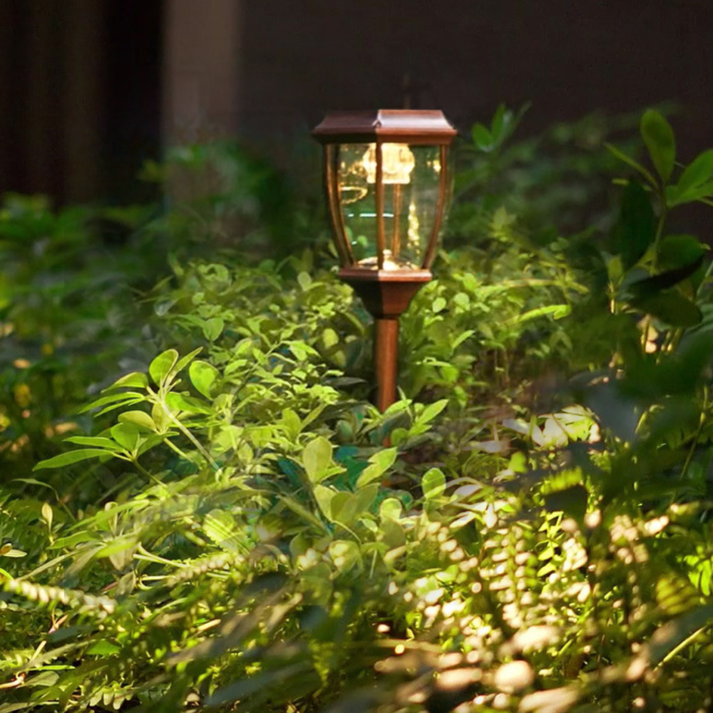Luces de sendero industriales para exterior - Diseño irregular de metal negro para jardín - Flindria