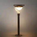 Luces de camino exteriores modernas - Metal gris oscuro y acrílico con forma de cuenco para jardín - Flindria