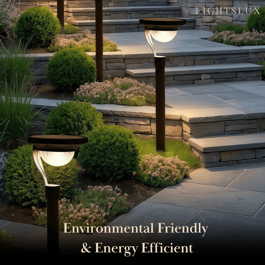 Luces de camino exteriores modernas - Metal gris oscuro y acrílico con forma de cuenco para jardín - Flindria