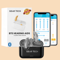 Vero genopladeligt Bluetooth-høreapparat bag øret — integreret støjreduktion, digital lydbehandling