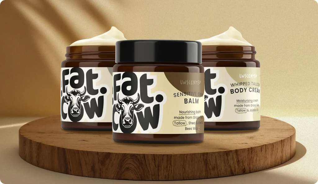Grass-Fed Tallow Facial Moisturizer — Whipped Texture, Fast Absorption