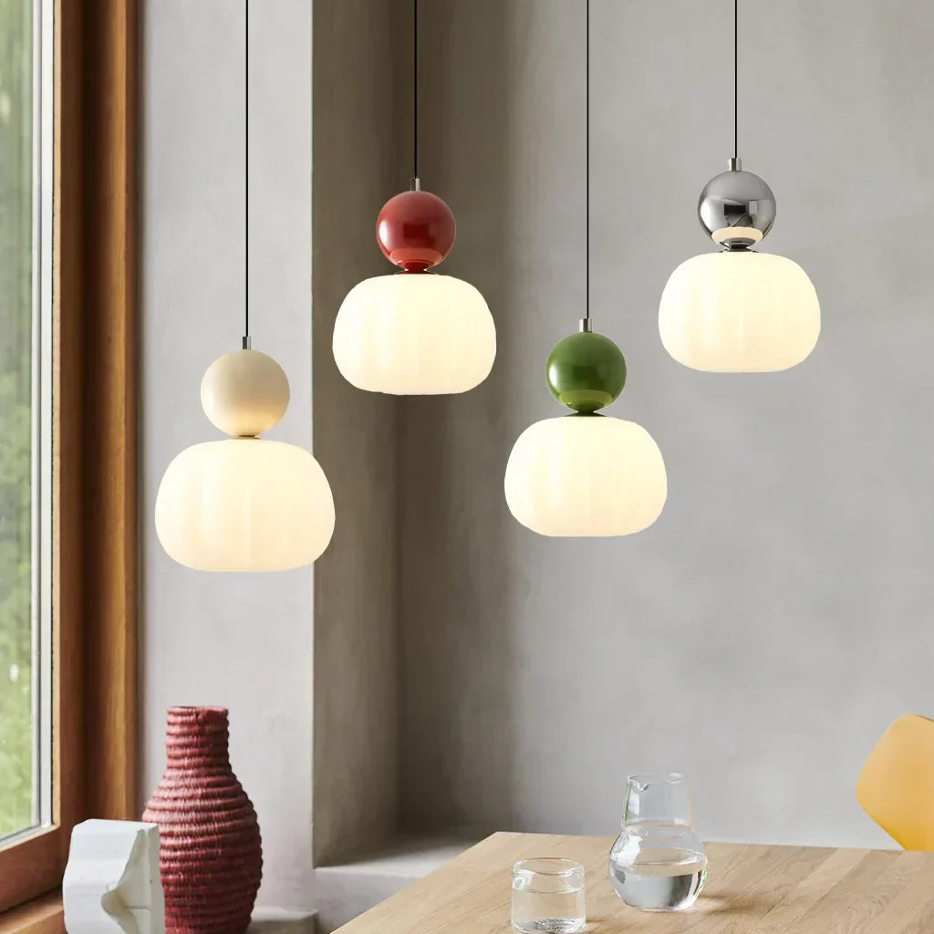 Aurea Pendant Light With Bauhaus Style Art Deco Influence And Four Color Options
