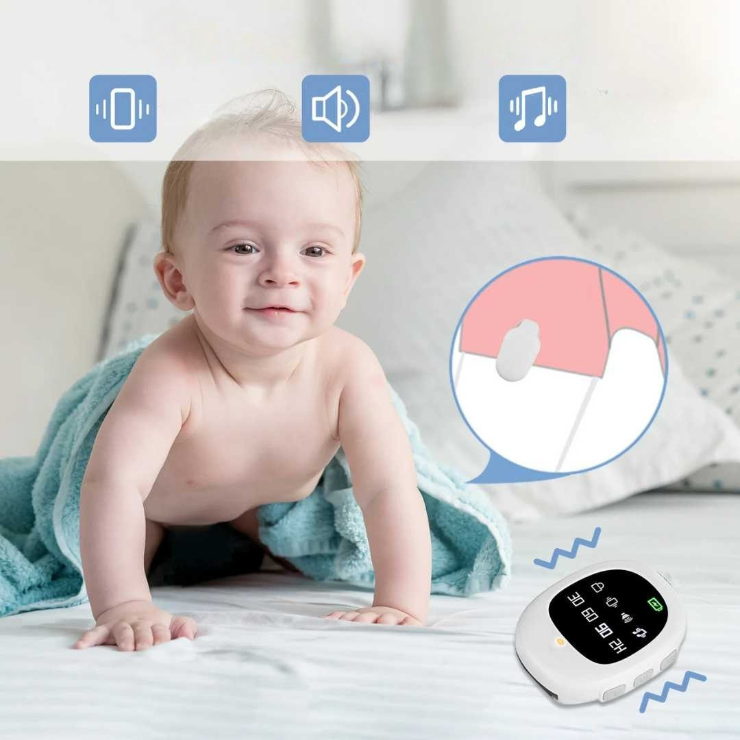 Bezprzewodowy czujnik moczenia nocnego na klips oraz zdalny alarm wibracyjny