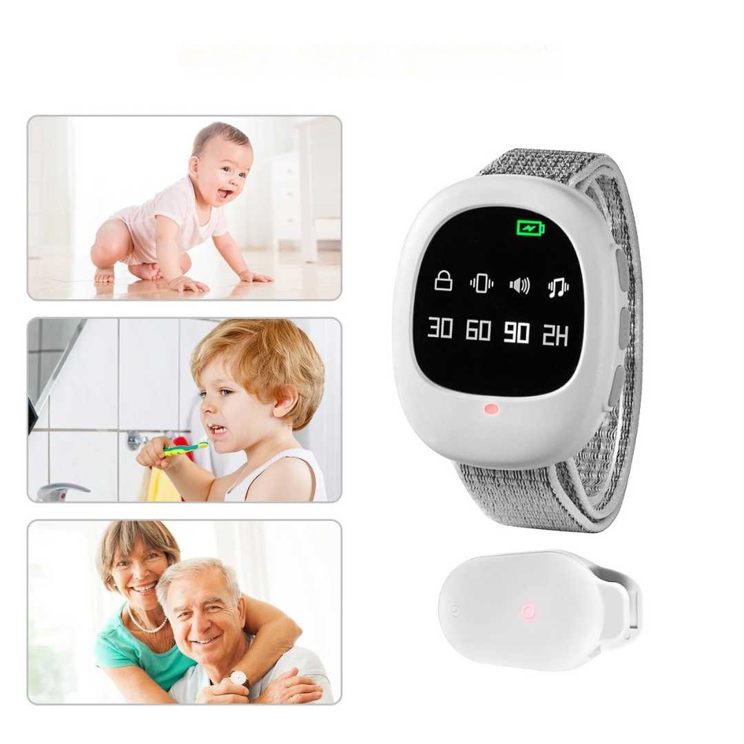Bezprzewodowy czujnik moczenia nocnego na klips oraz zdalny alarm wibracyjny