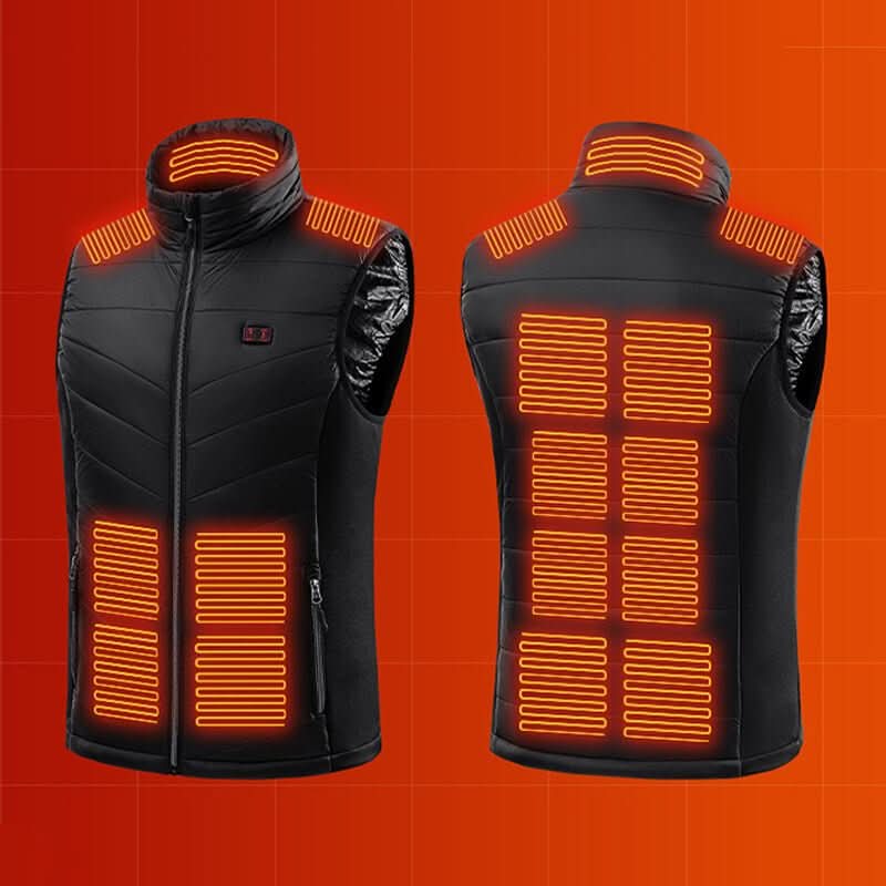 Heated waistcoat with 13 heating zones for cold days