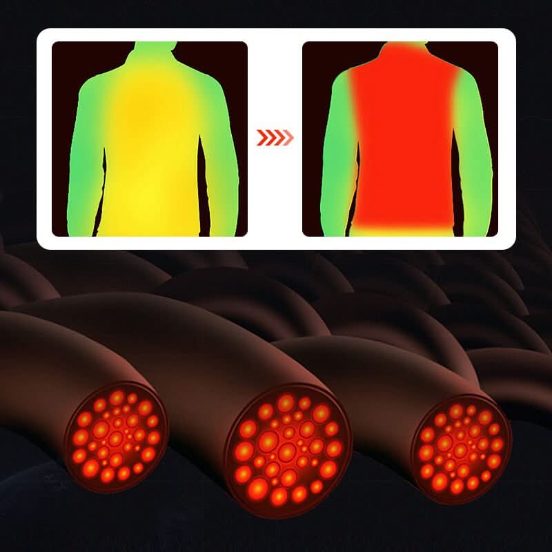 Heated waistcoat with 13 heating zones for cold days