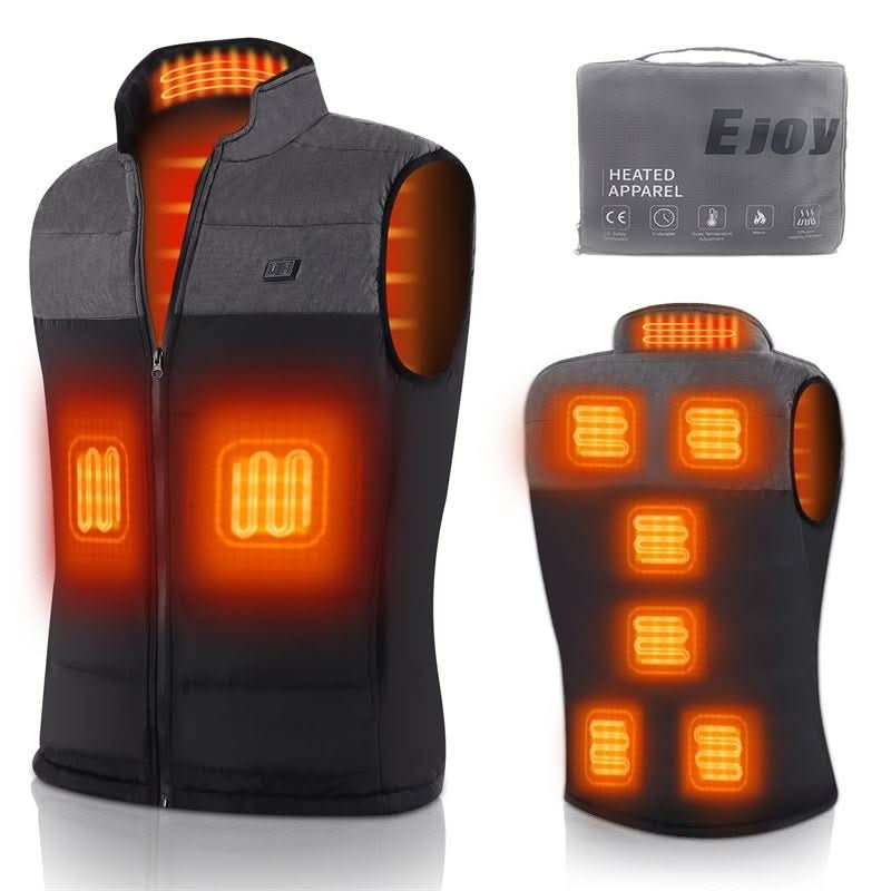 Heated waistcoat with 13 heating zones for cold days