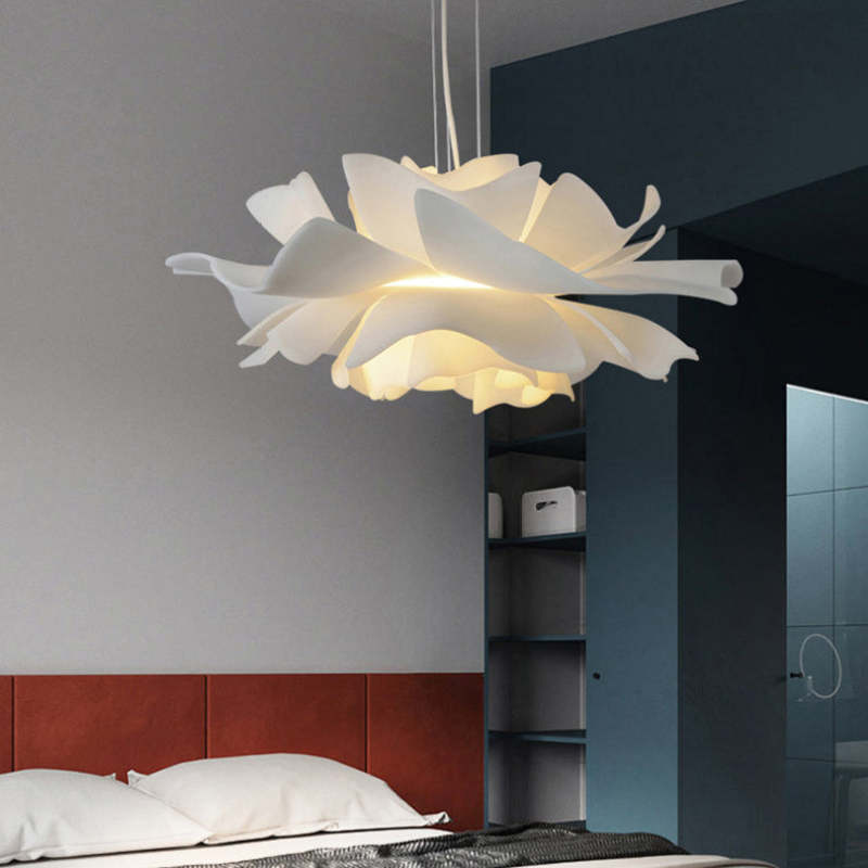 FloraNova Modern Metal And Acrylic Pendant Light White Metal Silhouette
