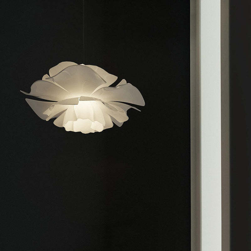 FloraNova Modern Metal And Acrylic Pendant Light White Metal Silhouette