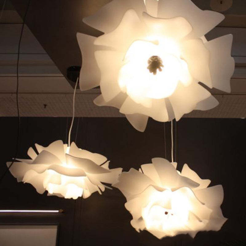 FloraNova Modern Metal And Acrylic Pendant Light White Metal Silhouette