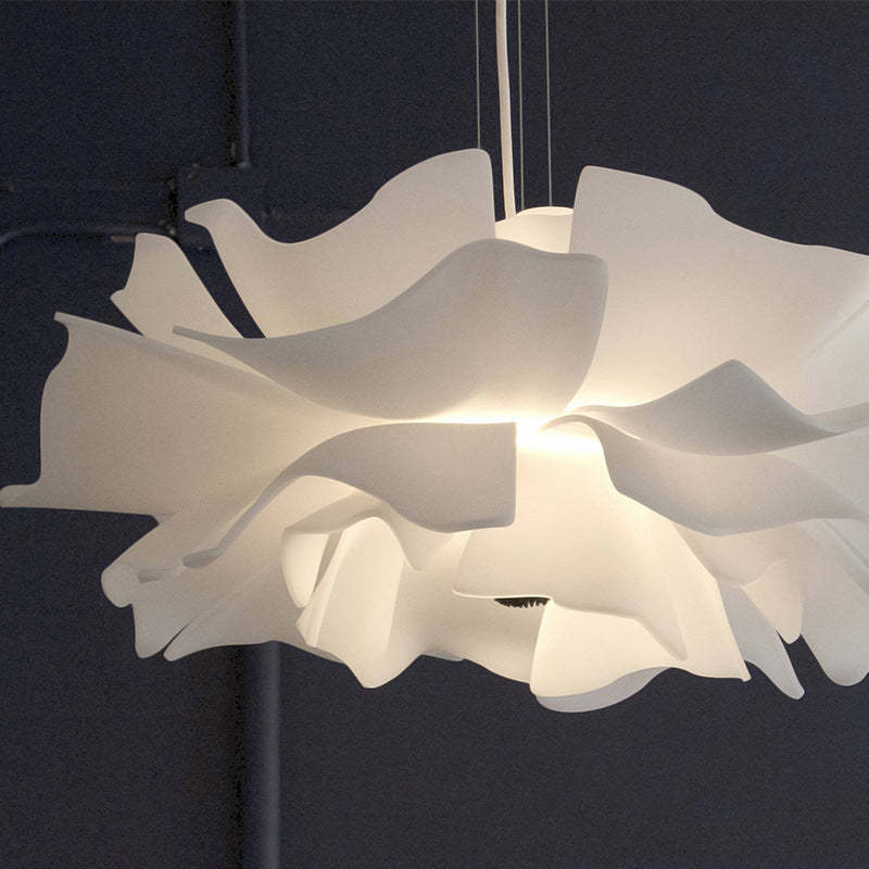 FloraNova Modern Metal And Acrylic Pendant Light White Metal Silhouette