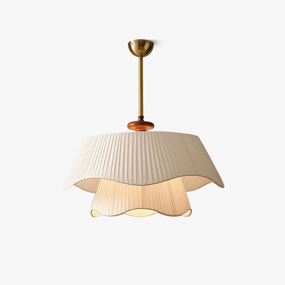 Averin Modern Metal Glass Wood Pendant Light For Living Spaces