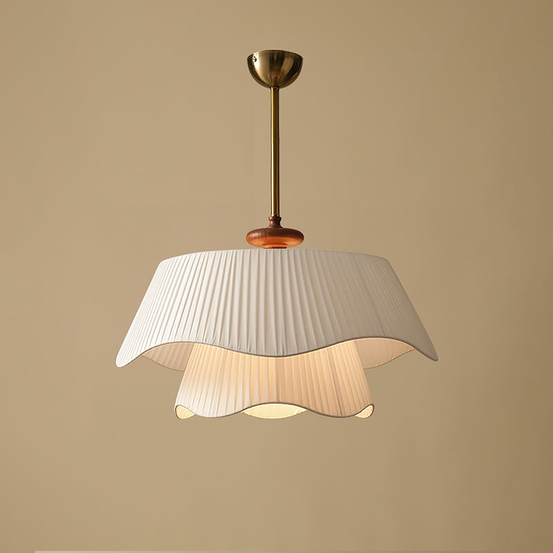 Averin Modern Metal Glass Wood Pendant Light For Living Spaces