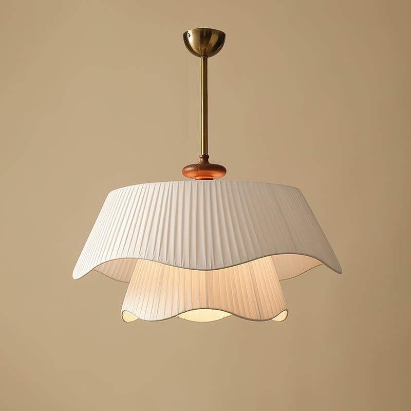 Averin Modern Metal Glass Wood Pendant Light For Living Spaces