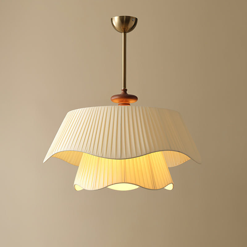 Averin Modern Metal Glass Wood Pendant Light For Living Spaces